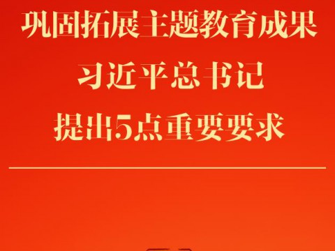 第一观察 | 巩固拓展主题教育成果，习近平总书记提出5点重要要求